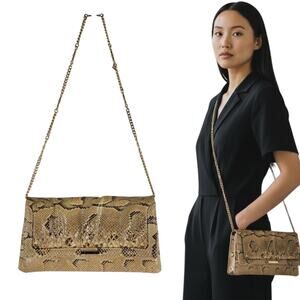 Vintage Susan Gail Genuine Snakeskin Shoulder Bag Leather Drop 14"